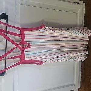 Women’s Pink-Trim Striped Tank Top